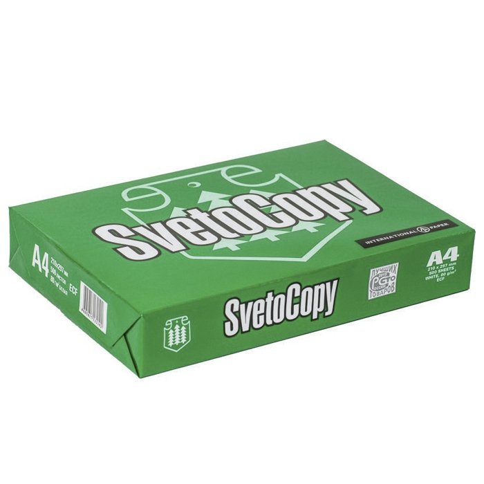 Бумага для офисной техники А4, 500 л., International Paper, "Sveto Copy" 2,5кг, белизна 146% класс C 2